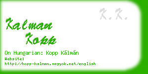 kalman kopp business card